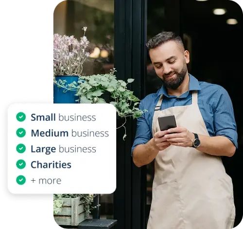 business owner comparing BT business prices.